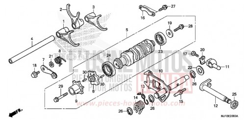 TAMBOUR DE CHANGEMENT/FOURCHETTE DE SELECTION GL1800CF de 2015